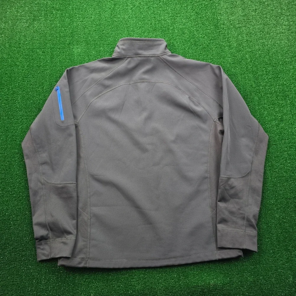 The North Face Cedar Trail Grid Jacket Mens Large Gray Quarter Zip Pullover‎